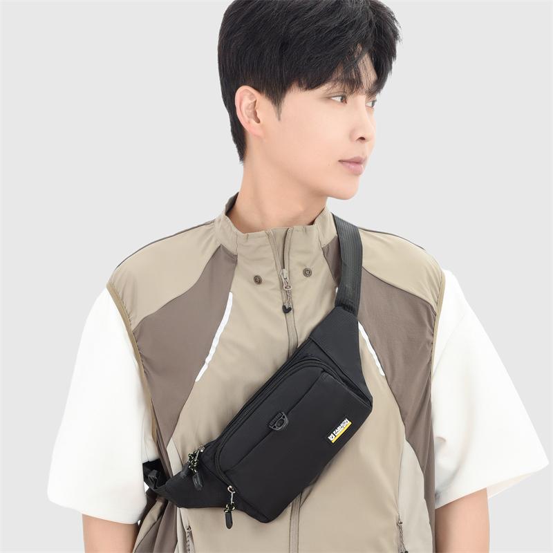Men's Waterproof Waist Bag - Unisex Fanny Pack Convertible To Chest Sling (Running/Travel Hip Belt with Secure Pockets)