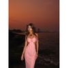 Sunshine Island Romantic Pure Desire Atmosphere Beautiful Seaside Vacation Wear Hollow Design Sexy Backless Dress