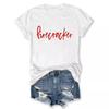 Summer Round Neck 3D Letter Print Top Fashionable Casual Short Sleeved Women's T-shirts