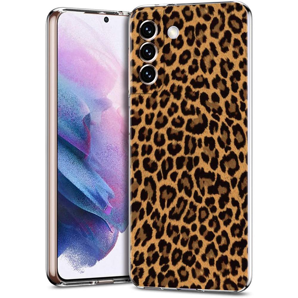 Phone Case For Samsung Galaxy S24 Ultra S23 FE S22 S20 S21 5G S10 S9 Plus S10E S8 Silicone Clear Leopard Cheetah Print Cover