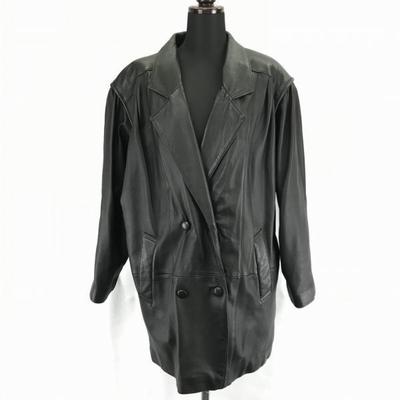 DRAGON of SILKROAD Lamb Leather Coat Black Women's M(USED)