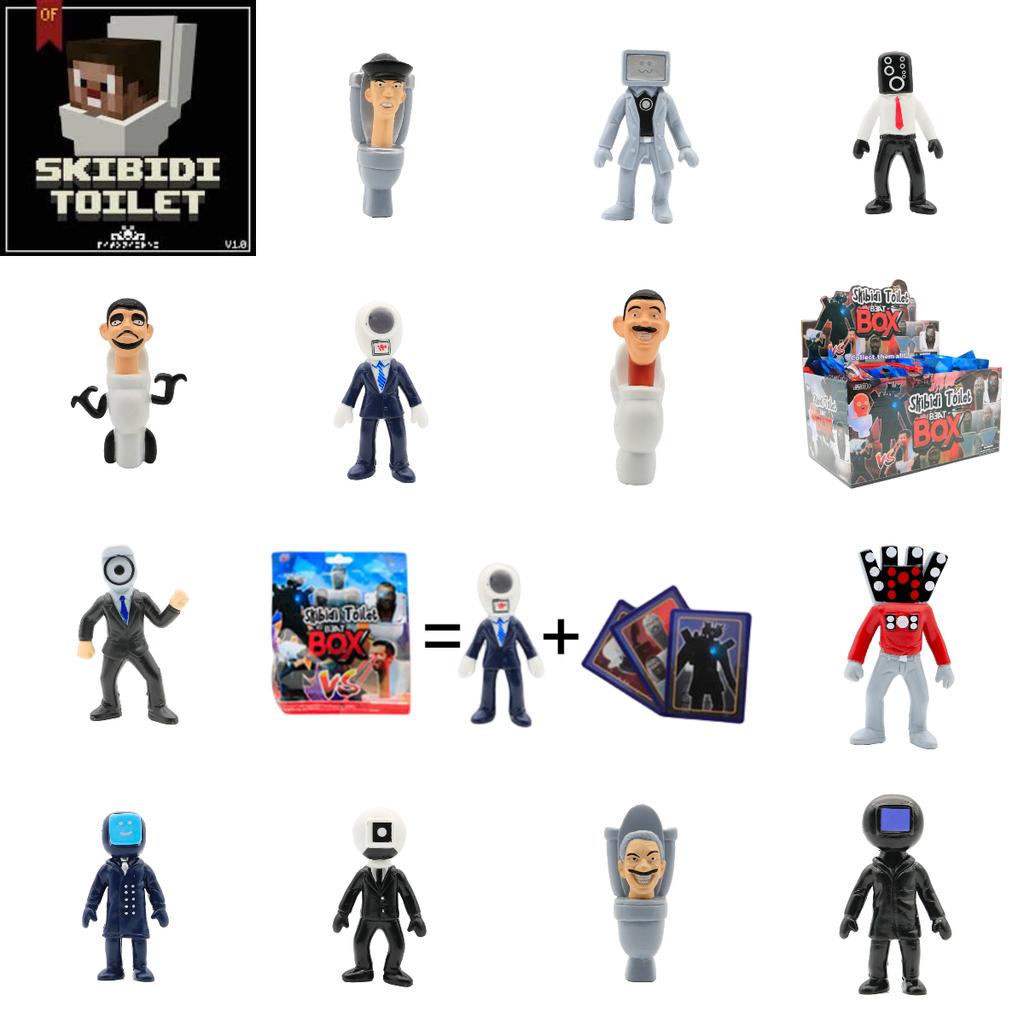Skibidi Toilet Mini Man Figure Model Toy Battle Game Desk Decor Kids Figurine