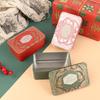 1 Stück Rechteckige Weißblechdose Süßigkeitenbox Geschenkaufbewahrungsbox Keksdose Metalldose Aufbewahrungsbox für Zuhause Weihnachts-Süßigkeitendosen Kindergeschenk