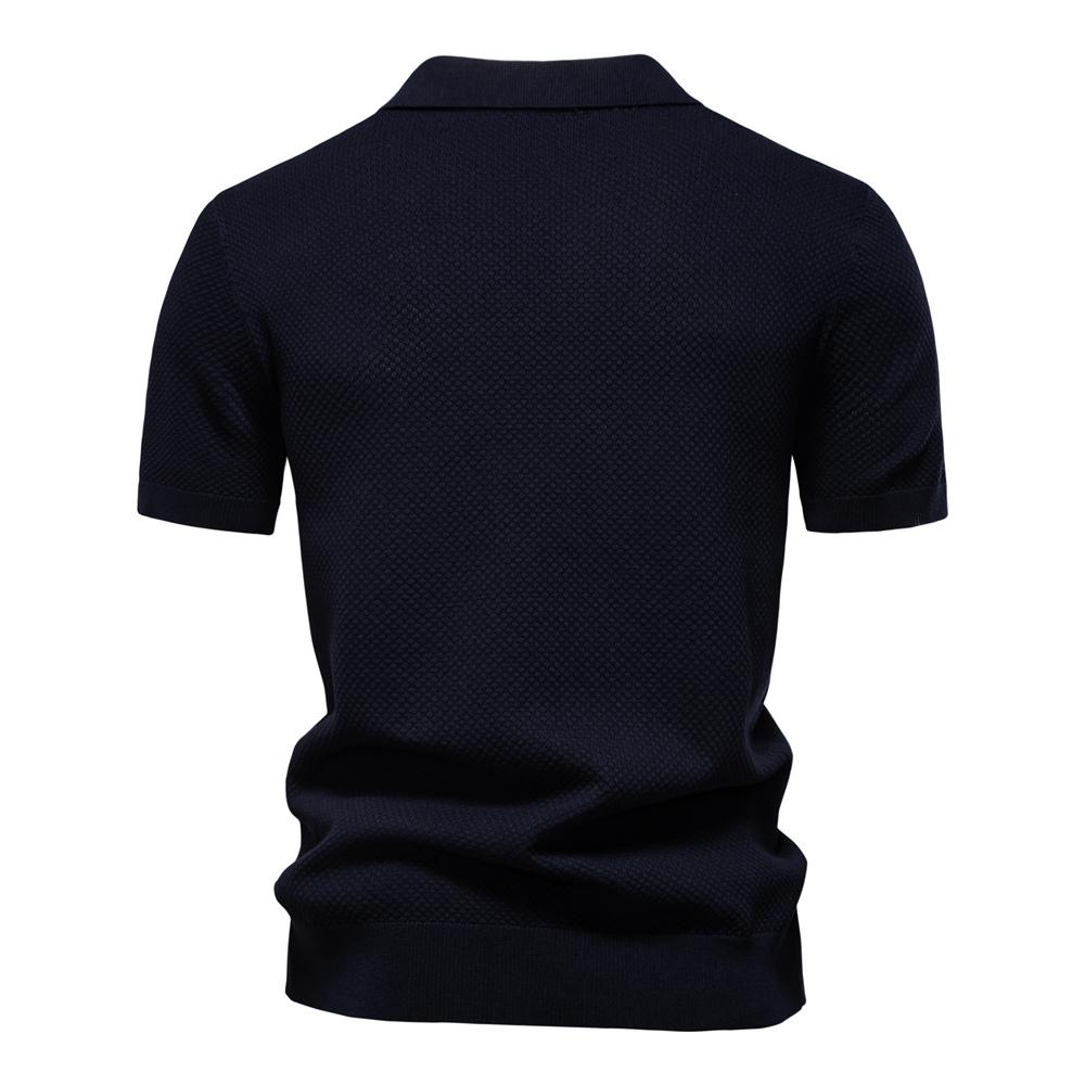 STORN New Summer Premium Solid Color Men's Golf Polo Shirt for Collared Breathable Fabric Social Casual Top Male Polo Shirts
