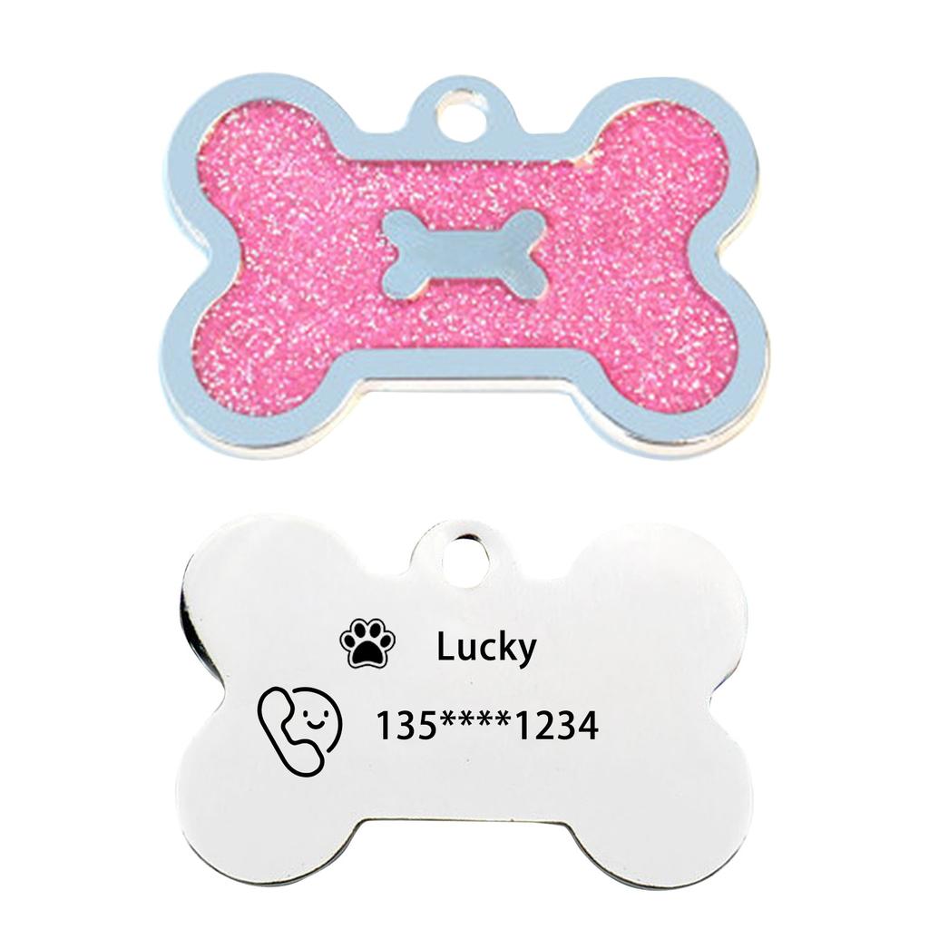 Pet Tag Keychain Pendant Cross-border Stainless Steel Holiday Gift Small Gift Engraved Metal Keychain