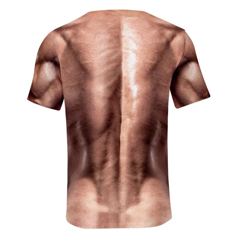 

Men s 6-pack Abdominal Muscle T-shirt 3D Printed Short Sleeved Fitness Running Sports Casual Loose Short Sleeved Comfortable Shi 6XL