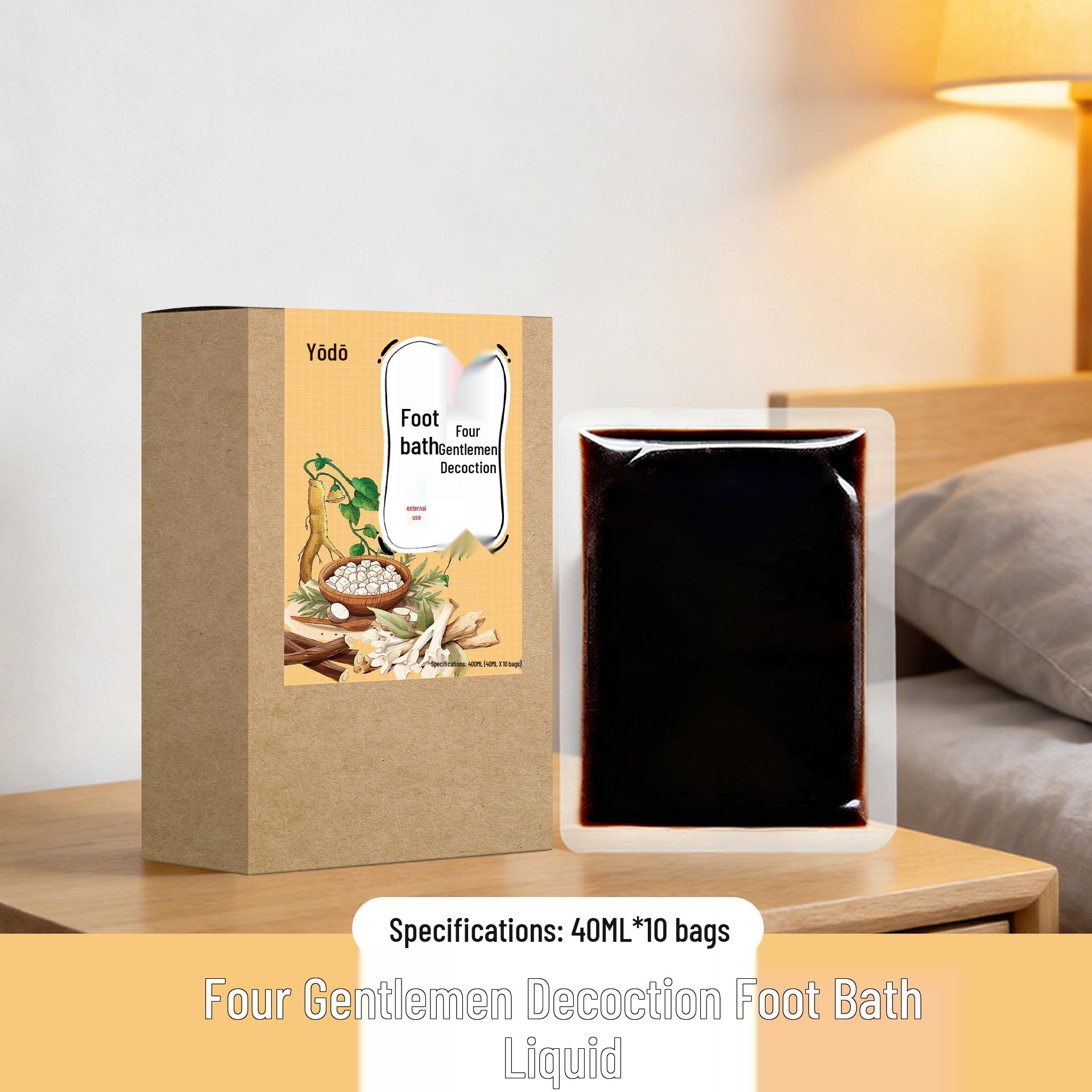 Foot Bath Liquid: Four Gentlemen Herbal Soak with Poria Cocos & Codonopsis for Relaxation