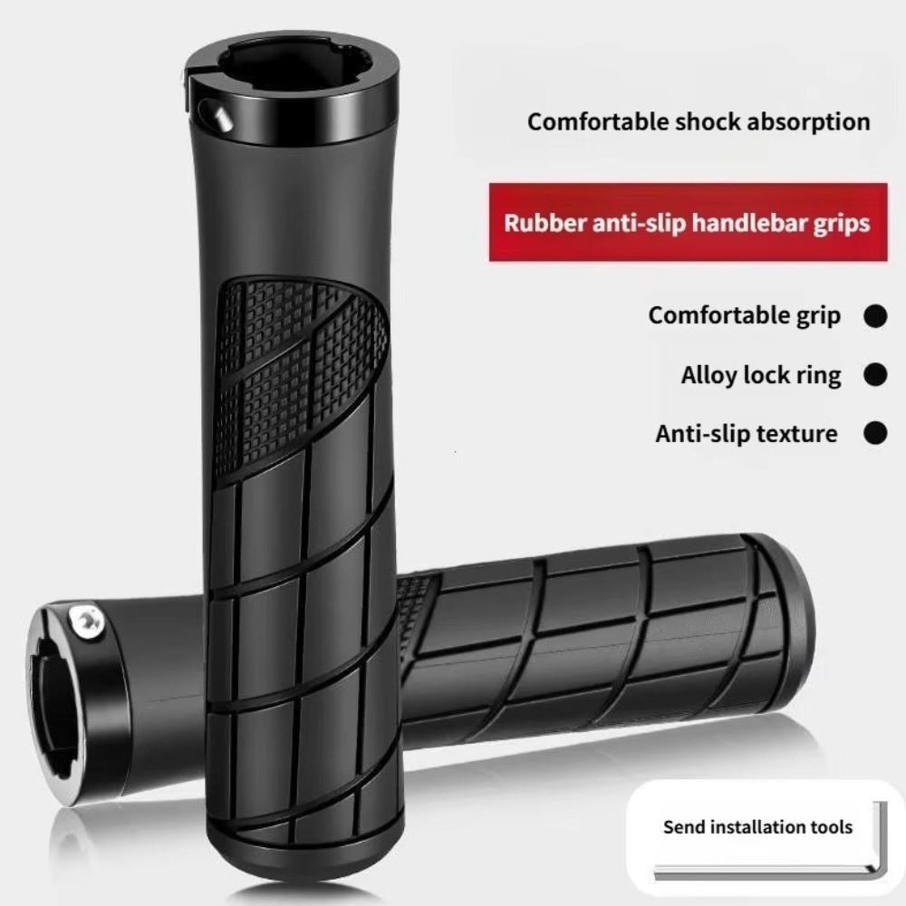 Rubber Bicycle Handlebar Grip Shockproof Non-slip Bike Handle Grip Mountain Bike Grip Balance Bike
