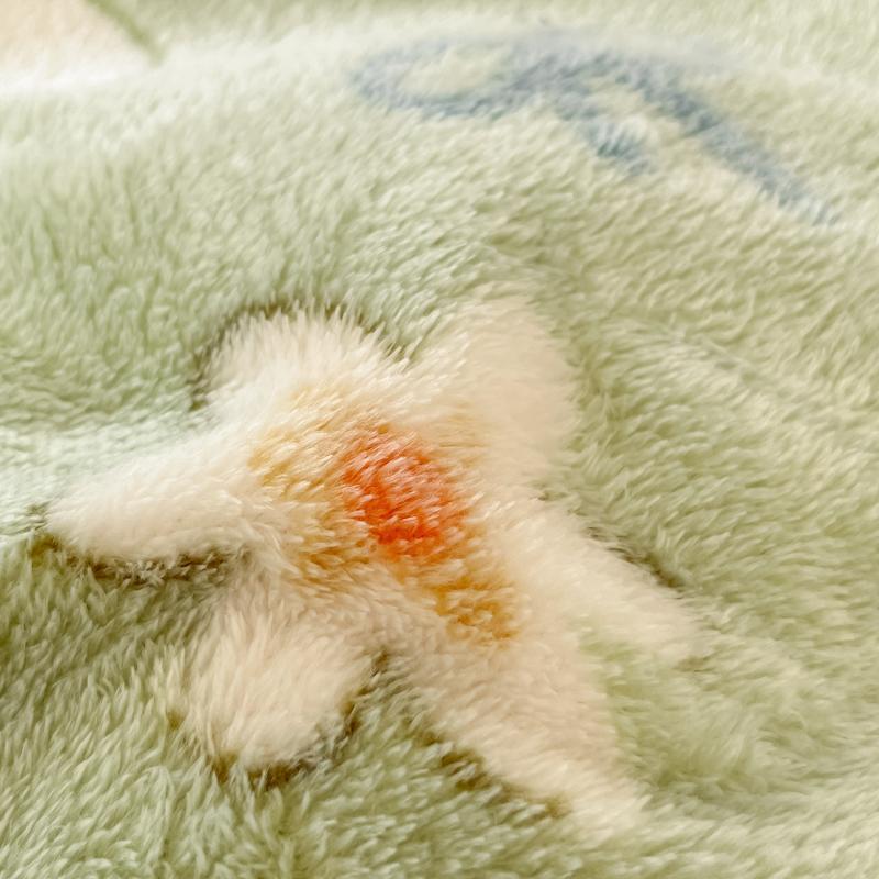 White Plant Flower Milk Velvet Duvet Cover Green Reversible Soft Skin-friendly Comforter Cover Adult Kid Bedroom Winter Bedding