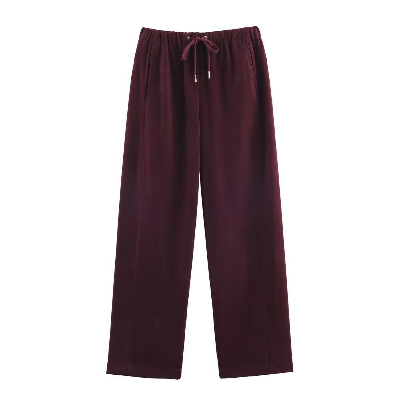 

European & American 2025 Hooded Sweatshirt + Wide-Leg Pants Set Extra Small