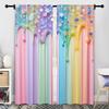 2 Pcs Rainbow Print Curtains,suitable for Bedroom,living Room Kitchen Decoration,home Decoration,curtin for Window