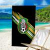 Mexico Football Team Emblem Printed Beach Towel, Super Soft Microfiber, Perfect Gift Birthday, for Pool, Beach, Travel, for Family and Friends