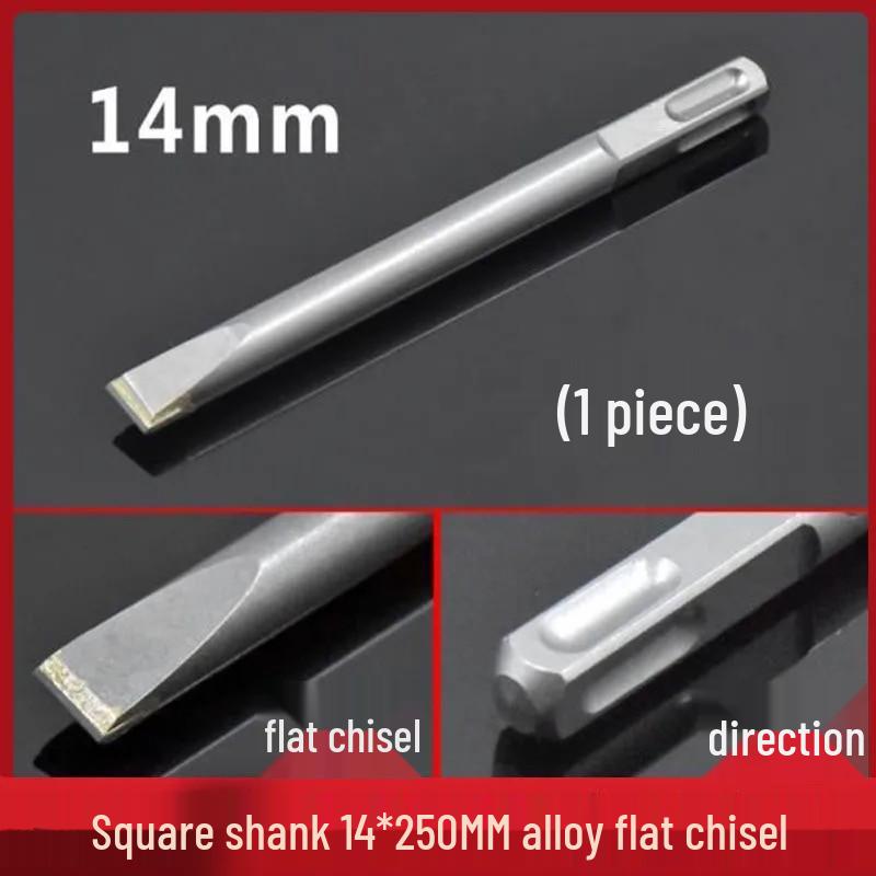 Elektryczny zestaw dłut udarowych: Uchwyt sześciokątny i kwadratowy, Szpiczaki i płaskie dłuta do rowkowania betonu i ścian