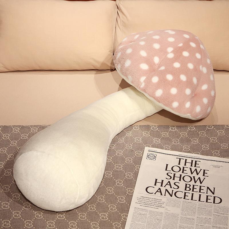 Large Simulated Mushroom Throw Pillow Plush Toy Home Decoration Pillow Cushion Girl Sleeping Soothing Rag Doll