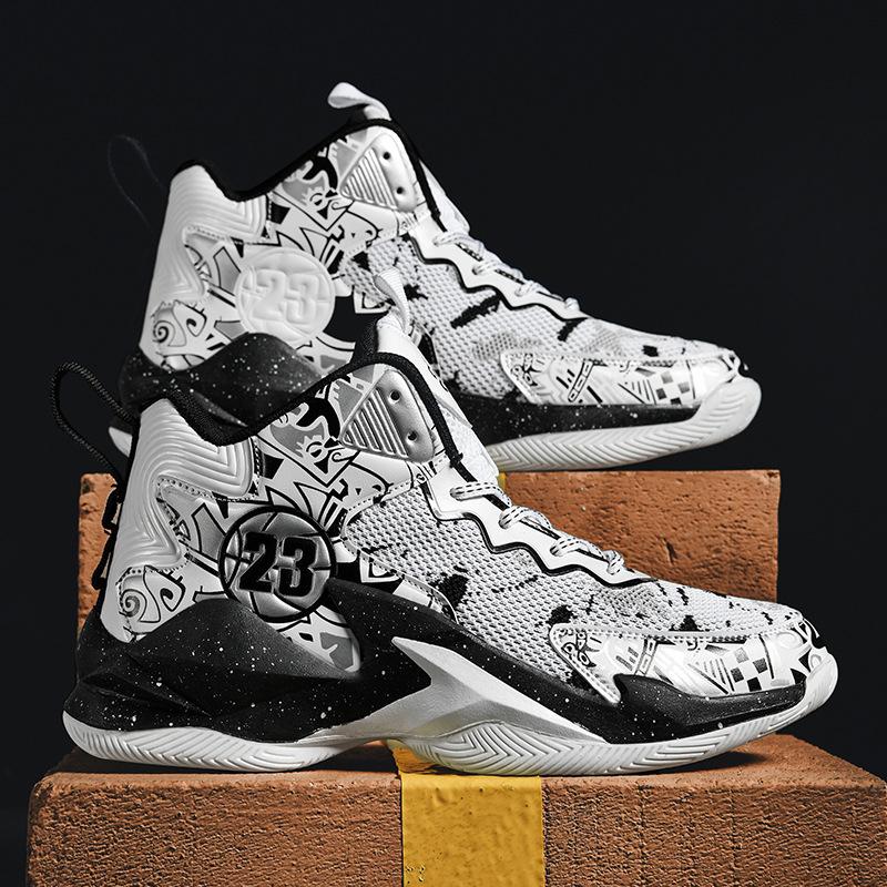 6 Children's basketball shoes 8 Boys' shoes 10 Spring single shoes Flying woven boys' sports shoes 12-year-old primary school students' actual combat