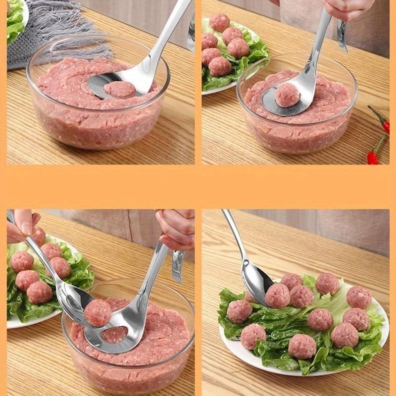 1PC Stainless Steel Meatball Maker Spoon Stainless Steel Non-Stick Creative Meatball Maker Cooking Tools Kitchen Gadgets and Accessories
