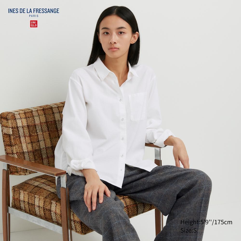 

Оксфордская рубашка UNIQLO с длинным рукавом INES DE LA FRESSANGE