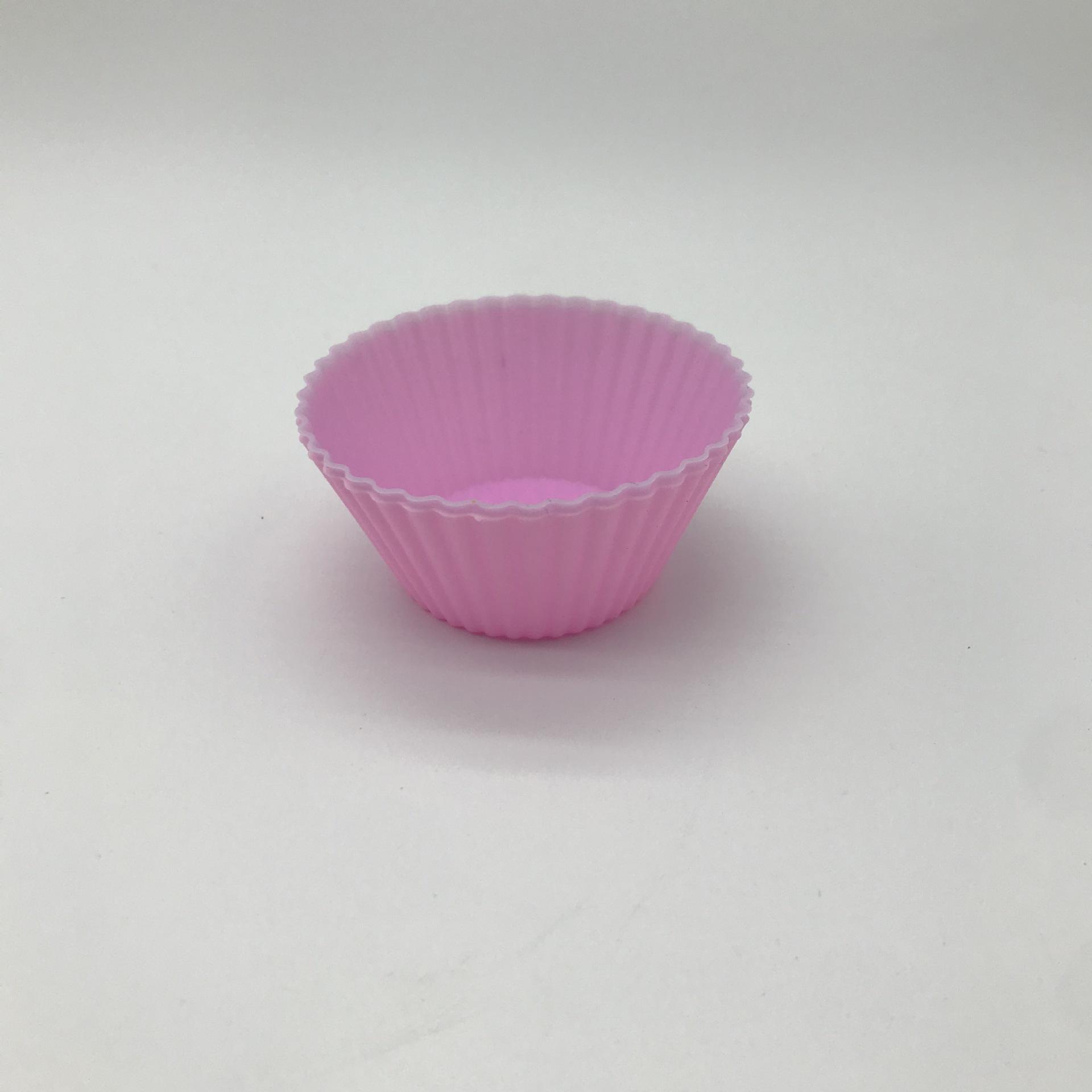 

Круглая силиконовая форма для пирогов, тартов и маффинов, термостойкая - диаметр 7 см розовый