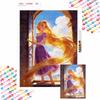 Diamond Painting 5D DIY Full Circle Diamond Painting Kit Home Bedroom Wall Decor Crafts Rapunzel Painting Art