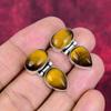 Tiger Eye Handmade Gemstone Earrings, 925 Solid Sterling Silver Earrings Antique Jewelry, For Engagement Gift