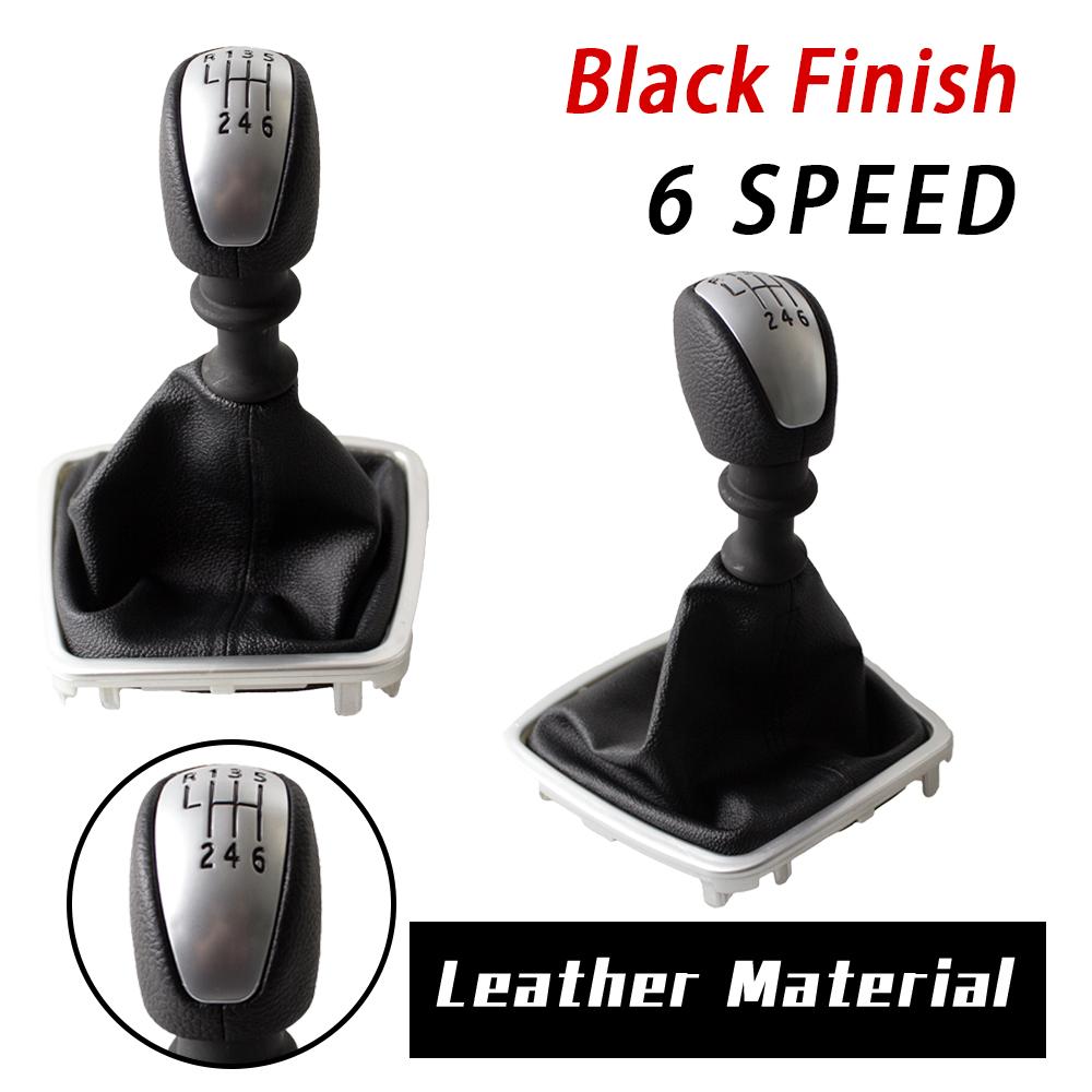 New Product Shift knob With Dust Cover Manual 6 Speed For Renault/Laguna MK3 2007-2014 PU6 Speed Manual Gear Shift Knob Leather