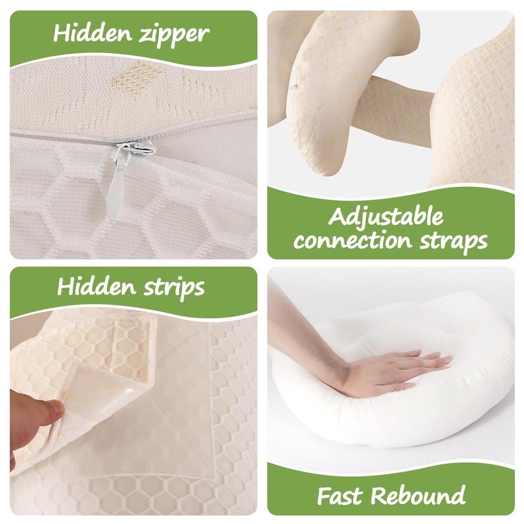 Large Body Pillow, Breathable Full Body Pillow for Side Sleeper Long Bed Pillow