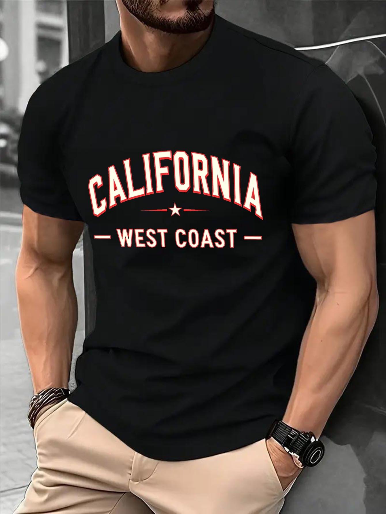 62315 California West Coast Graphic Print T-shirt - Breathable Cotton Blend S