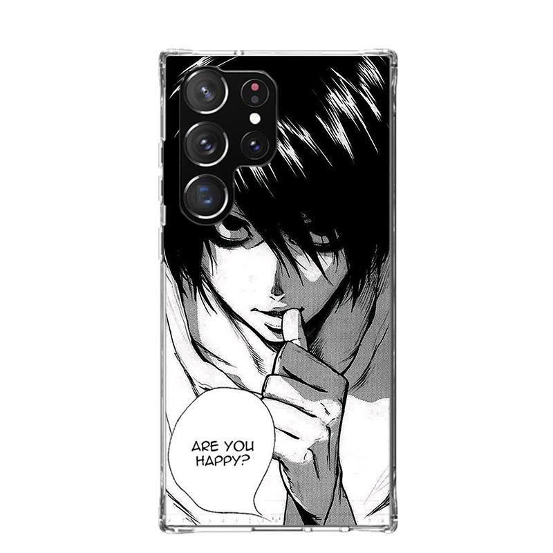 N-Note D-Death L Lawliet Phone Case For Samsung Galaxy S26 Ultra S23 S24 S25 Edge S20 FE S21 S22 Plus Soft Print Shell Cover Fun