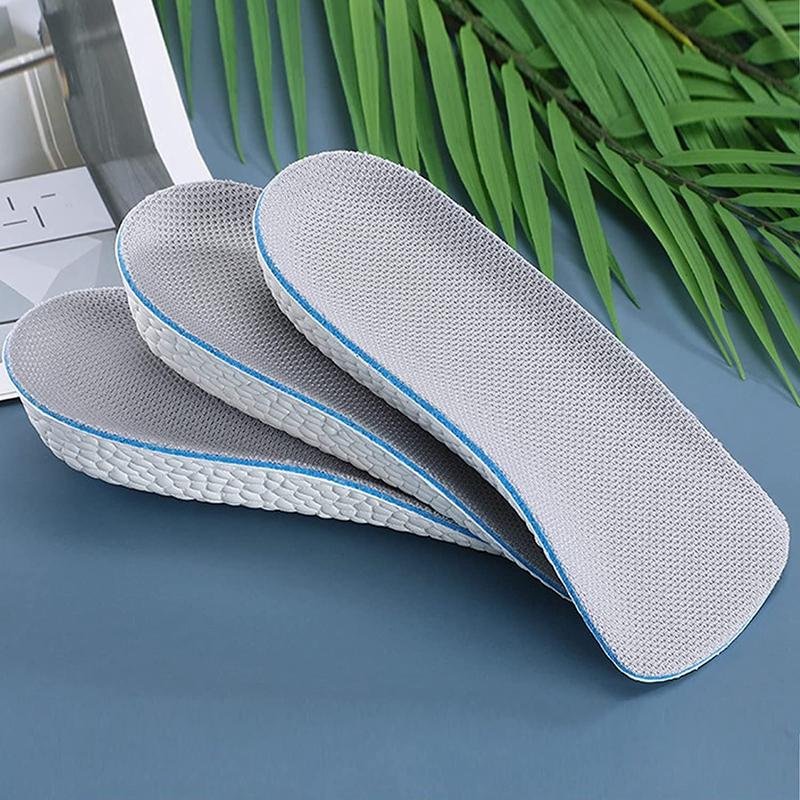 New Increase Height Insoles Light Weight Soft Elastic Arch Support Breathable Eva for Men Women Shoes Pads Heighten Lift Inserts
