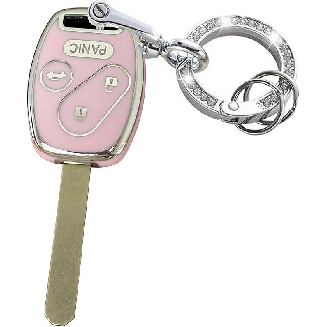 Keyless Entry Systems for Honda Key Fob Cover Fits for Honda 2003-2012 Accord 2006-2013 Civic EX 2009-2015 Pilot 2005-2006 CR-V Remote Smart Key