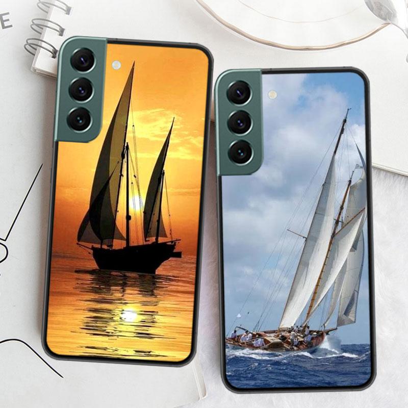 Sailing Boat Phone Case For Samsung A16 A26 A36 A56 Galaxy A02S A12 A52S A13 A23 A33 A53 A54 A34 A24 A14 A22 A32 A42 A72 Cover C