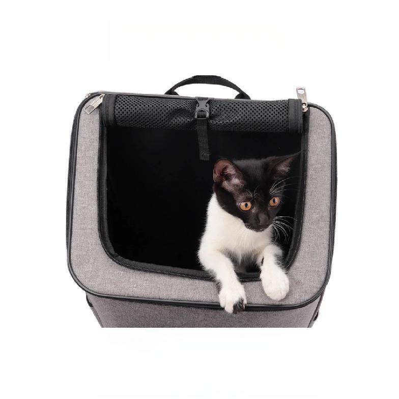 Portable Double‑Shoulder Pet Backpack Breathable Cat Dog Carrier Bag Large Capacity Outdoor Travel Pet Supplies