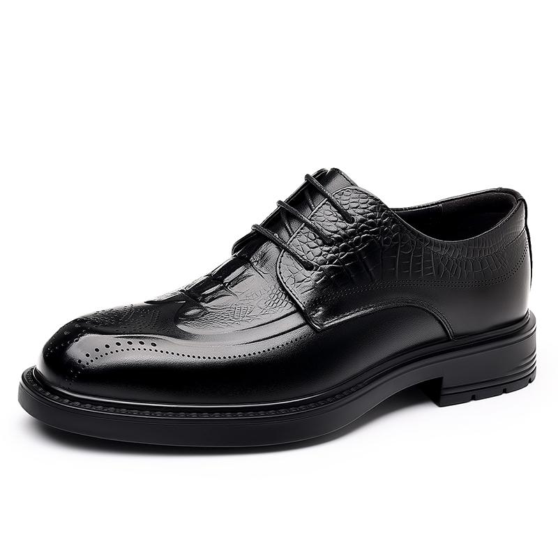 Fashion Hot Sale Man Business Formal Footwear Fashion Wear Casual Shoe Classic Leather Oxford Shoes Crocodile Pattern Men Business Shoes