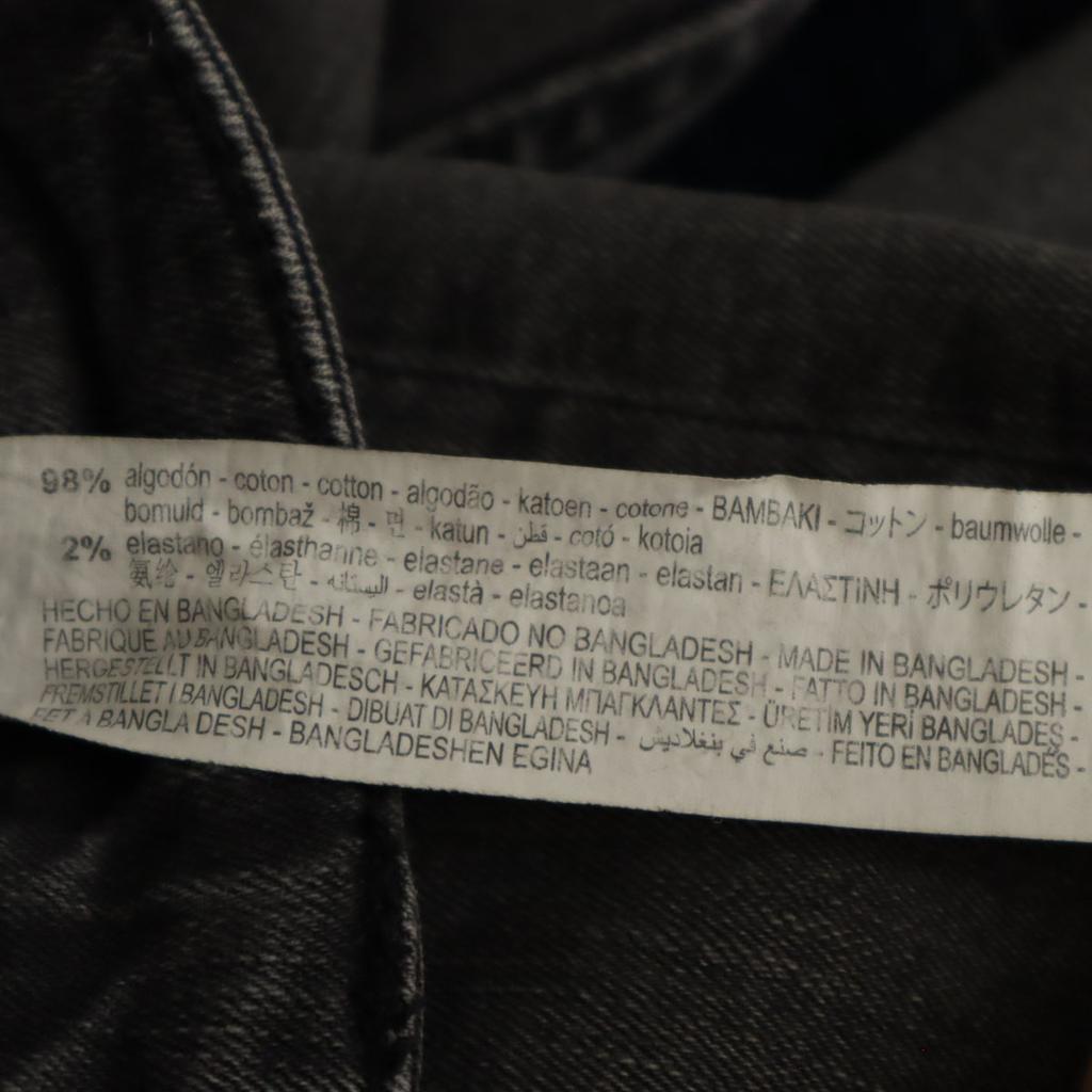 Zara Cut-off Processing Boot Cut Denim Pants 40 Charcoal Jeans Women Used