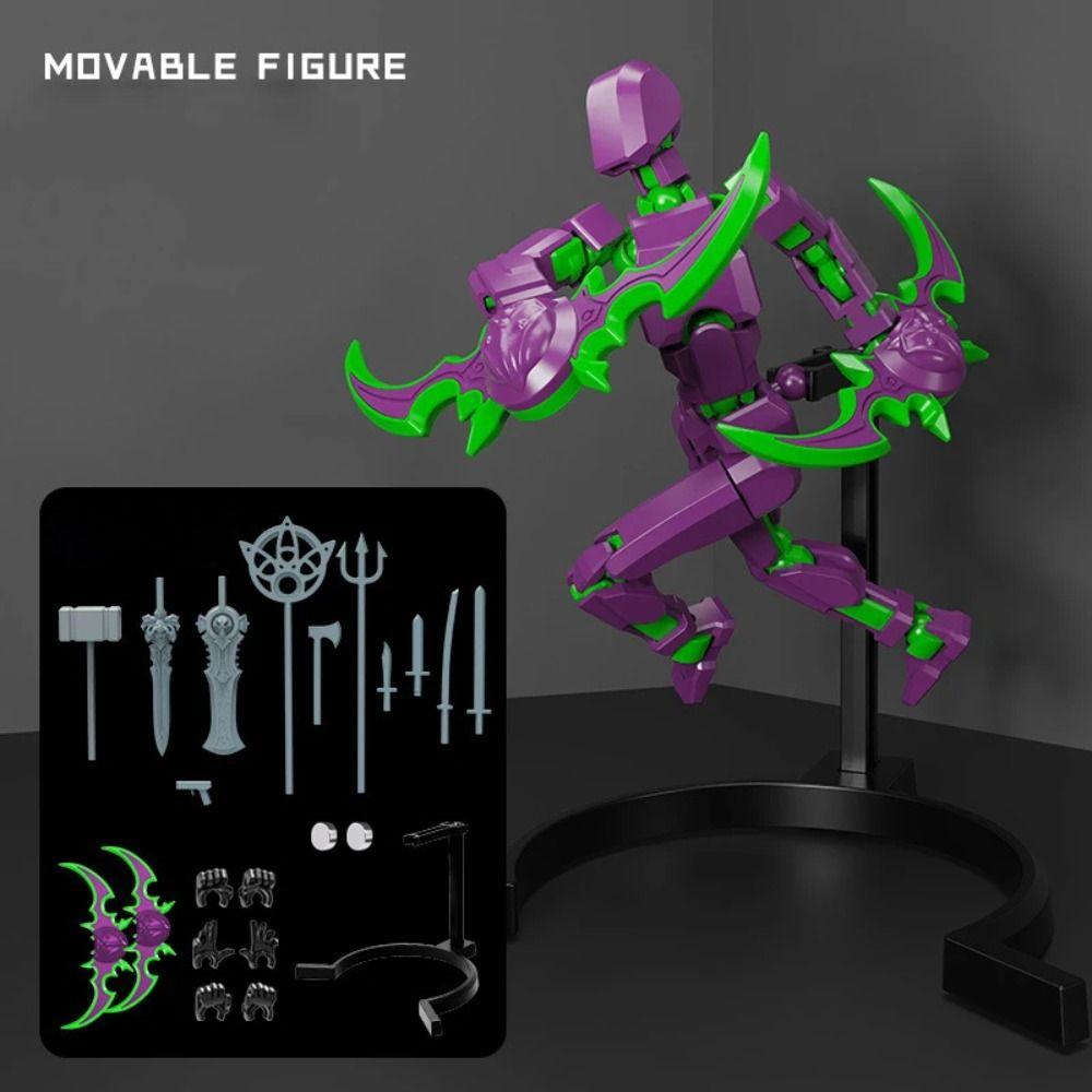 Multi-Jointed Dummy 3D Printed Mannequin Model Doll Luminous Magnet Figures Collection Toy