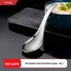Xi Huang 316L Stainless Steel Deep Flat Bottom Dining Spoon