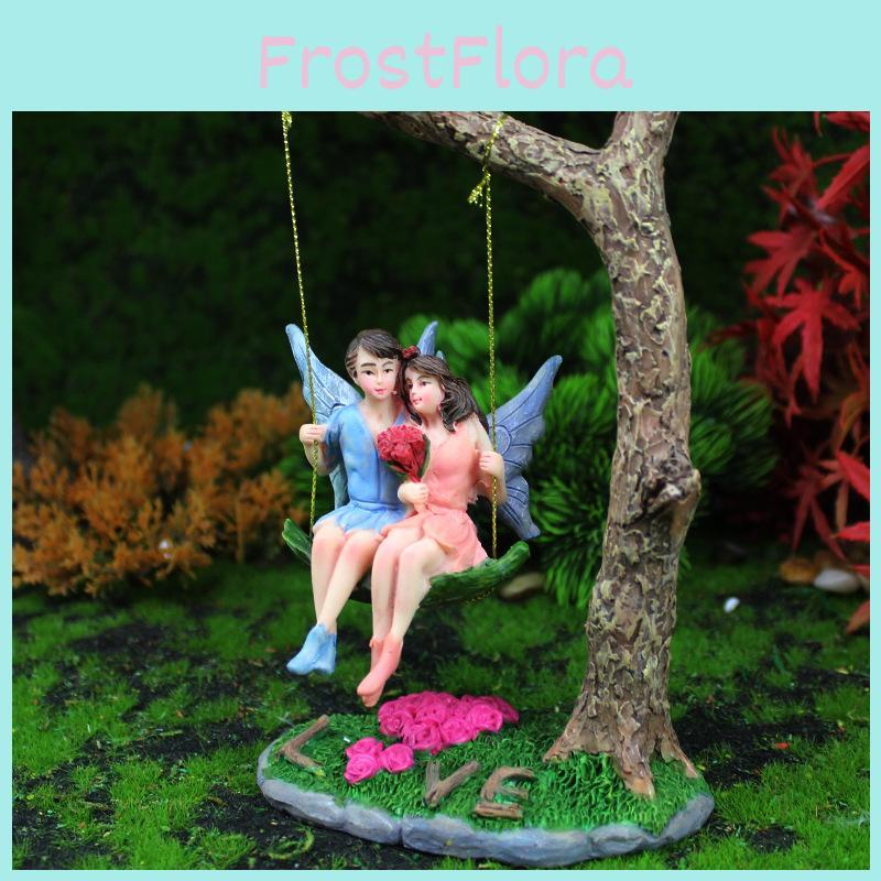 Resin Fairy Princess And Prince Swing Decor With Charm For Holiday Gifts