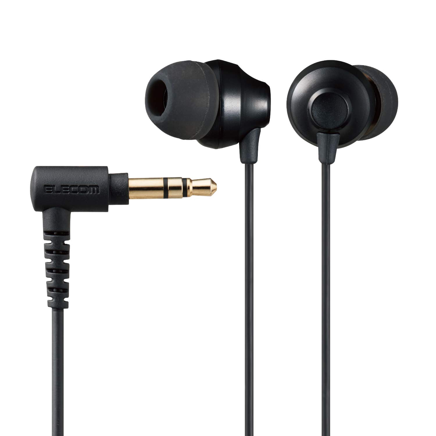 

ELECOM EHP-F12CABK Wired In-Ear Earphones, 3.5mm 3-Pole L-Shaped Plug, 10.0mm Dynamic Driver