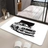 Large Size Retro Sports Car Floor Mats Graphic Printed  Doormats for Bathroom Kitchen Entrance Carpet Home Decoration Drain Pad