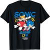 Sonic The Hedgehog Game On! Main Trio Retro Group Shot T-Shirt