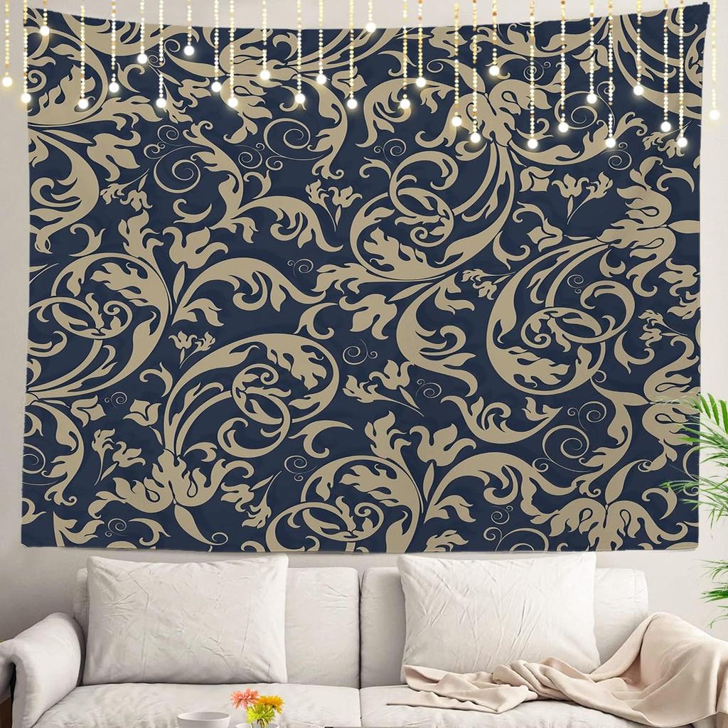 White Snow Wall Tapestry, Grey Wall Hanging Large Tapestry Decoration Polyester Fiber White Hem Around for Dorm Room Bedroom