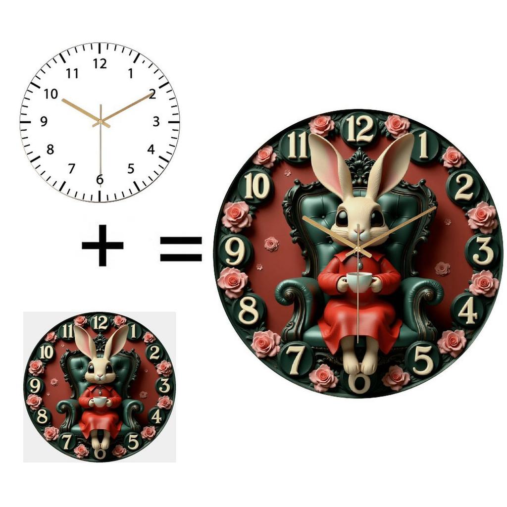 30cm Round Glass Wall Clock That You Won't Notice Until You Need It, Then It's There