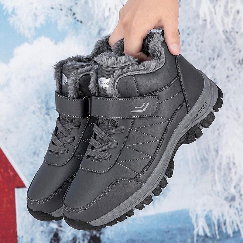 Large Size 48 Elderly Non-Slip Cotton Snow Shoes: Velvet-Lined Walking Shoes for Men and Women