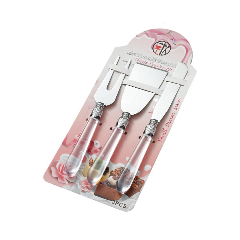 Stainless Steel Cheese Shovel Fork Set Reusable Cake Shovel Cheese Tools Dessert Knife  Kitchen