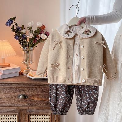 Detská ležérna súprava s dlhým rukávom, pohodlné outfity na každodenné nosenie