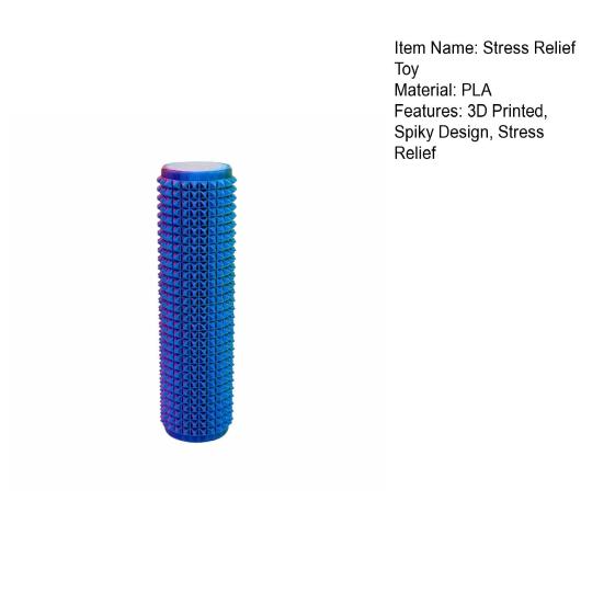 Yousheng 3D Printed Spiky Fidget Toy Stress Relief Gripper Fidget Toy Portable Travel Massage Stick Pain Stimming Tool Sensory Toy