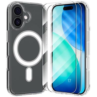 Schutzhülle für iPhone 17 - BOOLING - Stoßfest - Transparent - 2 gehärtete Gläser - Magnetischer Kreis