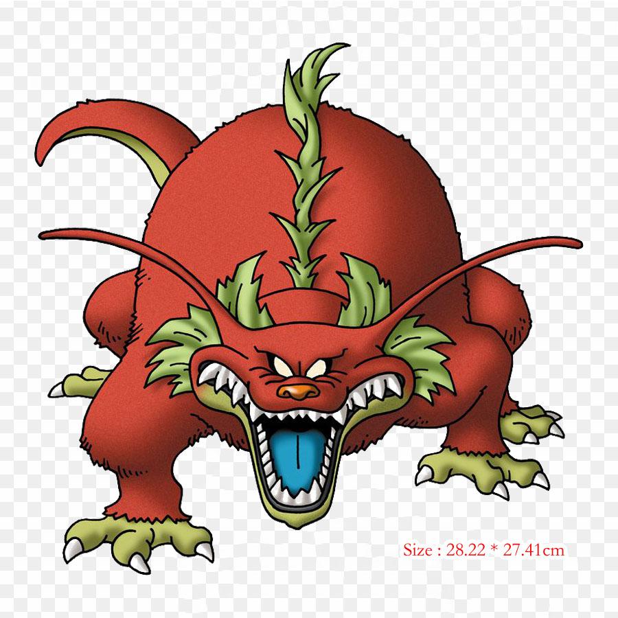 Dragon Quest Mud Mannequin Dragon Quest Joker Dragon Q Iron on Heat Transfer Utskrift Vinyllapper Klistremerke for klær DIY-applikasjoner Vaskbare lapper