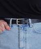 LOEIL Cowhide Square Belt - Black