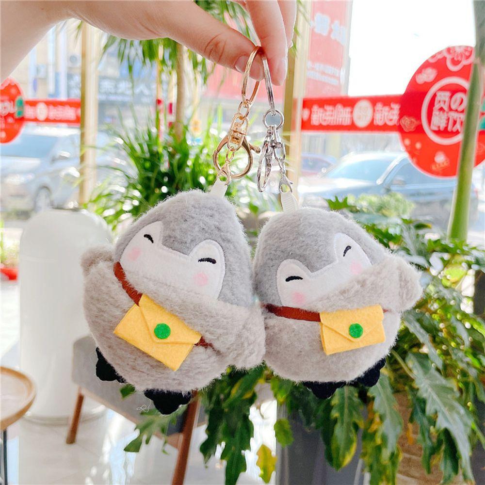 

Брелок-подвеска в виде куклы, плюшевый кулон, брелок в виде куклы-пингвина, плюшевый брелок, плюшевая игрушка-пингвин pink-chain